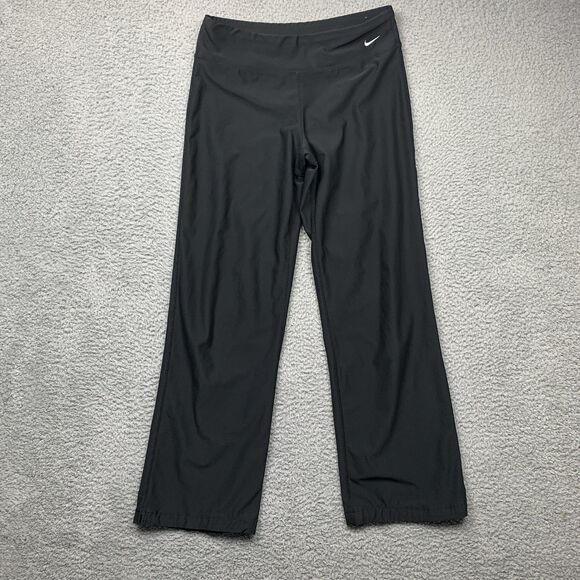 Nike Pants Womens Medium (8-10) Black Yoga Bootcut Athletic Training Stretch - Picture 1 of 13